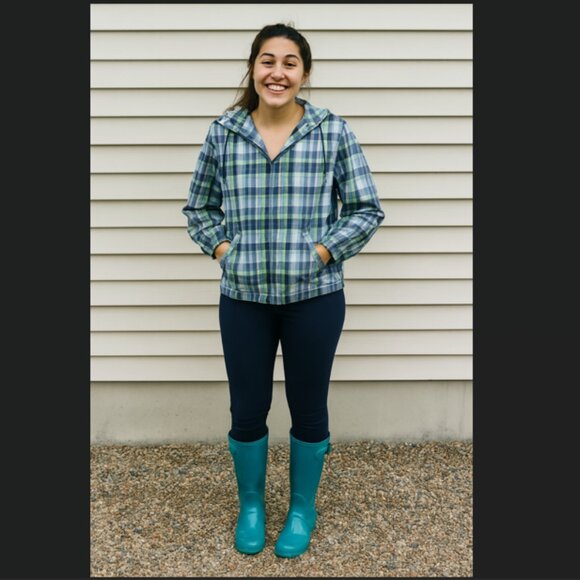 Pendleton Originals Blue and Green Plaid Windbreaker Jacket - Picture 1 of 8